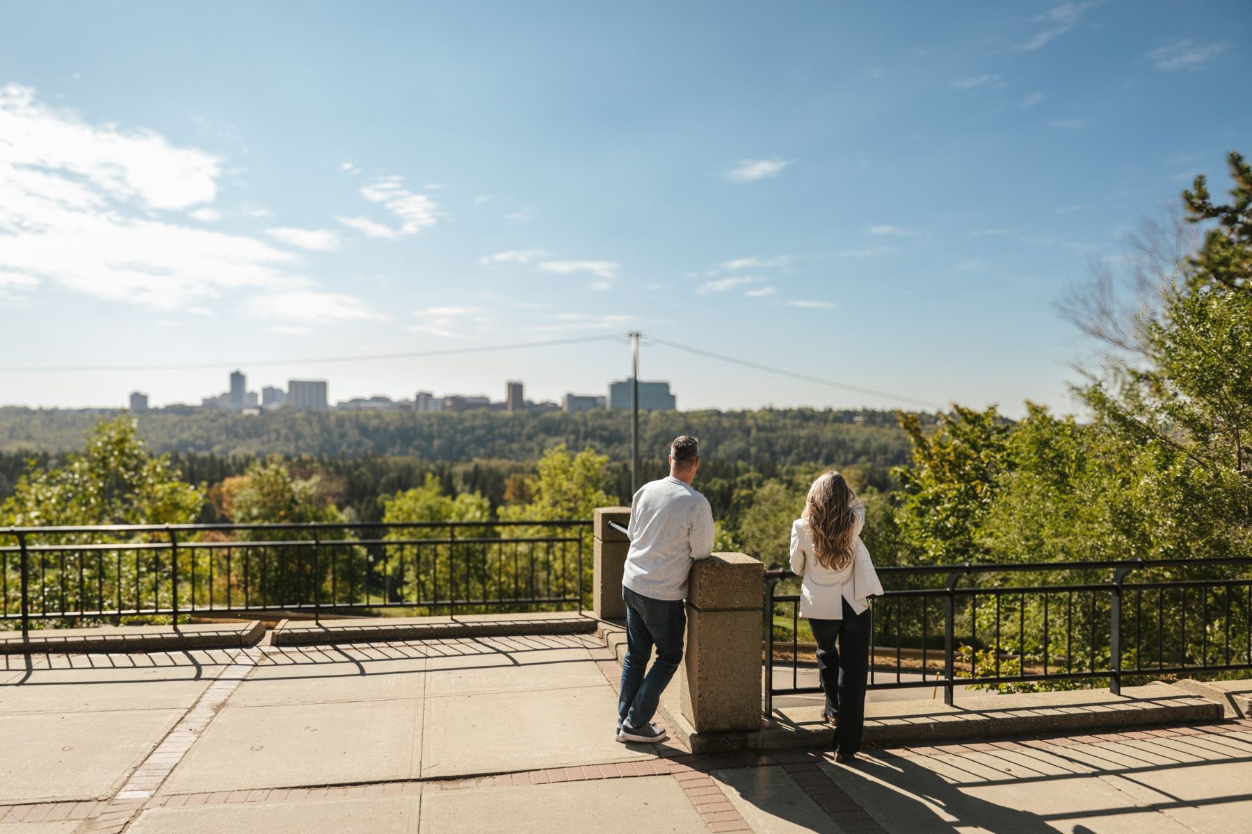Brad and Brooklyn looking out over the river valley